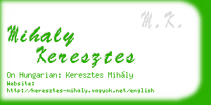 mihaly keresztes business card
